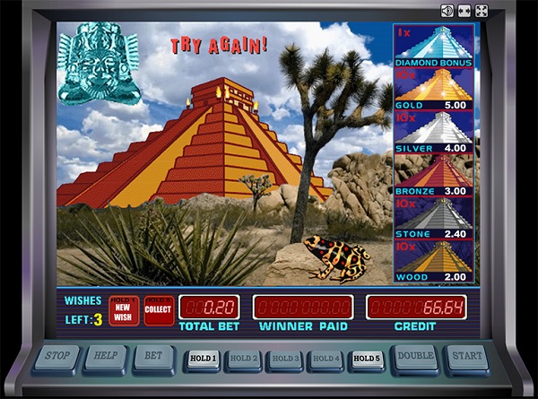 Пирамида онлайн слота Aztec Gold.
