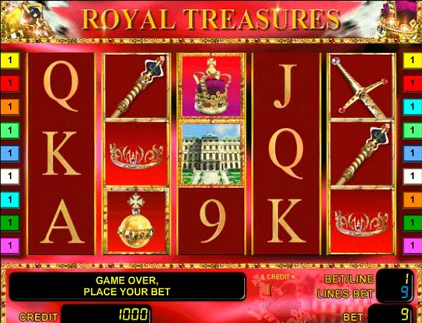 Дизайн игрового автомата Royal Treasures.