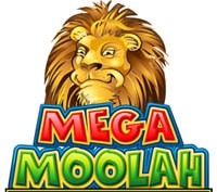 Логотип игрового автомата Mega Moolah.
