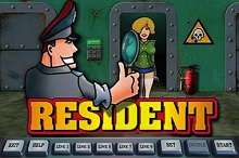 Логотип игрового автомата Резидент.