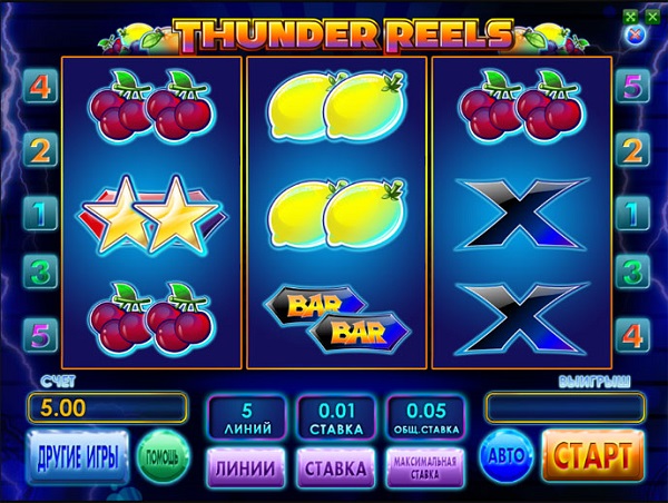 Фруктовый игровой автомат Thunder Reels.